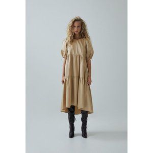 NWT tiered poplin dress